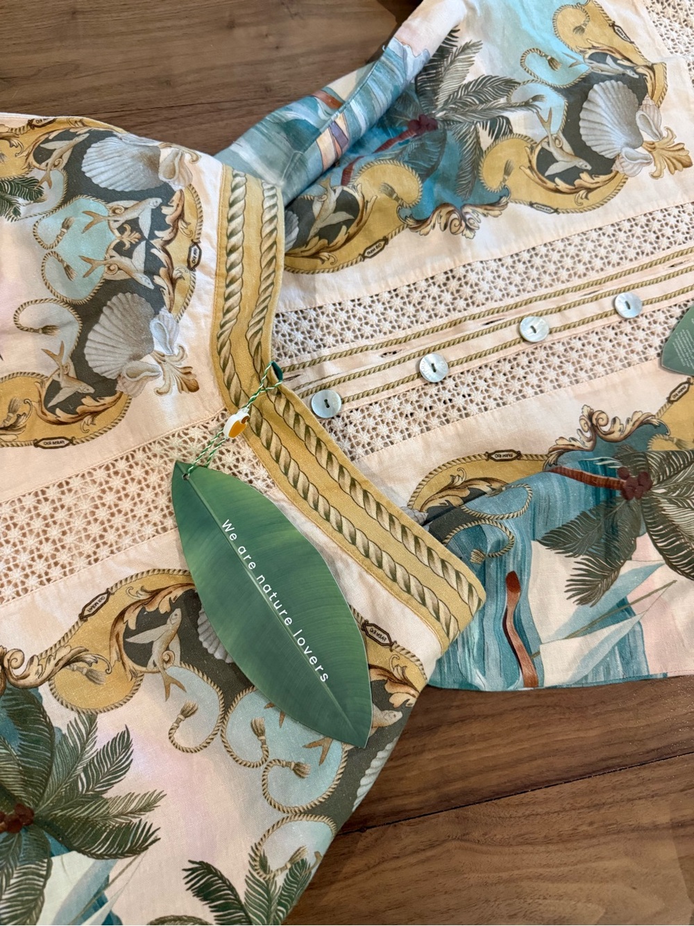 NEW FARM Rio Girls Tropical - 2 pieces Skirt and Shirt in Cream, Teal & Mustard - Picture 6 of 8